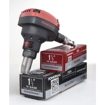 Powerpalm Pneumatic Hardwood Flooring Cleat Nailer - 16/18 Gauge Model