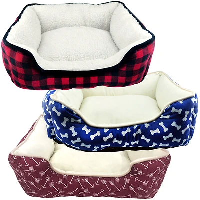 Za2227 19 83 19 In. Red Arrow Print Cuddler Bed For Pets