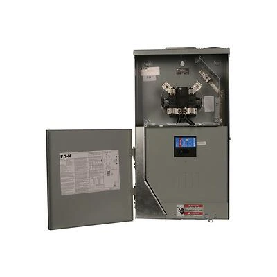 125 Amp 4-space 8-circuit Load Center With Main Breaker And Meter Socket