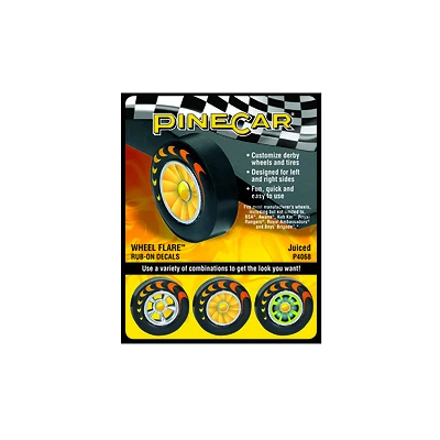Wheel Flare Dry Transfer Decal Set For Customizing Wheels And Tires