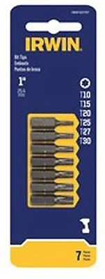 7-piece Torx Insert Bit Set, 1 Inch Overall Length