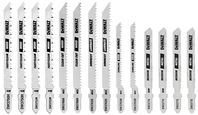 14-pack T-shank Jigsaw Blade Set Dw3742c - Wood & Metal Cutting Blades