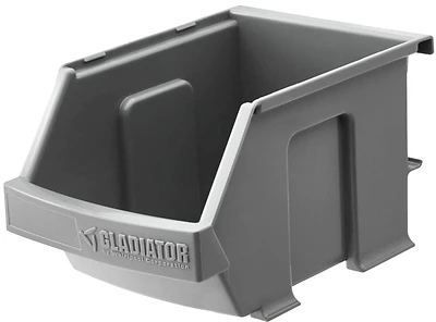 4 In. H X 4.5 In. W X 7 In. D Gray Plastic Small Item Bins (3-pk)