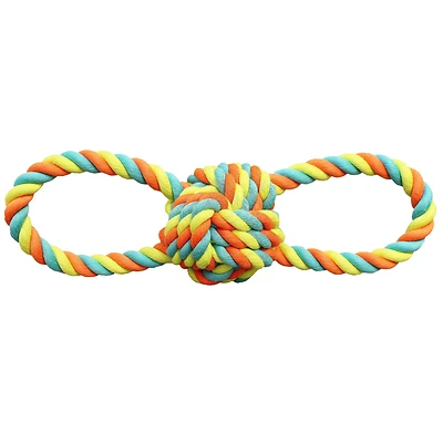 Large Figure 8 Rope And Tug Dog Toy, Assorted Colors, 11 In L, Model Wb15522