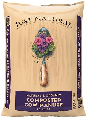 Jolly Gardener Just Natural Composted Cow Manure, 0.75 Cu. Ft.