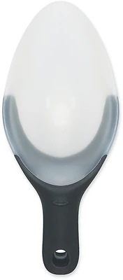 1067686 1 Cup Plastic Scoop, 11 In Long, Black/clear
