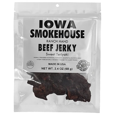 Sweet Teriyaki Beef Jerky 2.4 Oz Bag - Moist & Flavorful