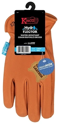 Large Work Buffalo Leather Gloves With Water-resistant Protection And Ergonomic Design