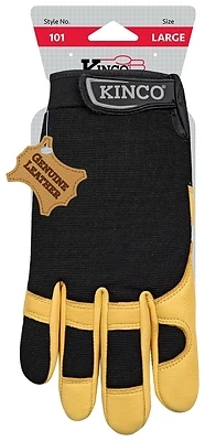 101-l Large Gold Deerskin Driver Gloves With Spandex Back And Wing Thumb