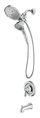 Brecklyn Single Handle 6-spray Tub And Shower Faucet With Magnetix Rain Shower Head In Chrome
