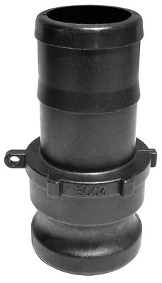 272100488 1 In. Black Polypropylene F Series Hose Shank Male Coupler