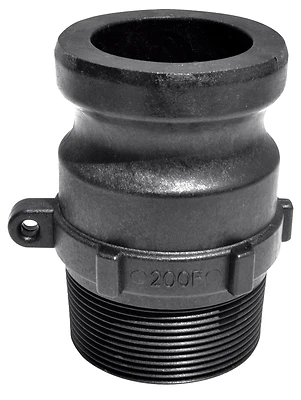 272170556 0.75 In. Mpt Black Polypropylene F Series Male Coupler