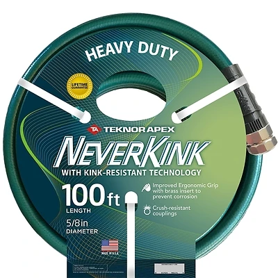 Teknor Apex 8617-100 Neverkink Heavy Duty Garden Hose, 5/8 In. x 100 Ft.