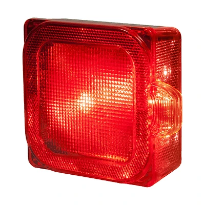 V844 Red Square Stop/tail/turn Led Light - 12 Volts, Acrylic Lens