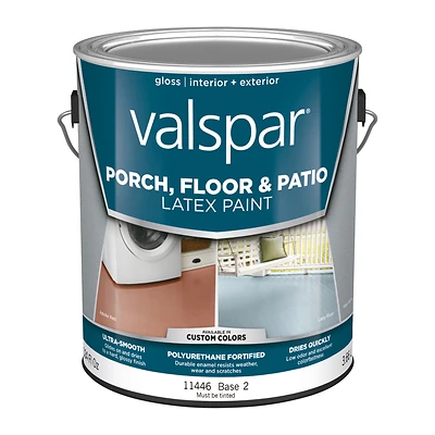 Valspar Gloss Clear Base 2 Porch and Floor Paint, 1 Gallon