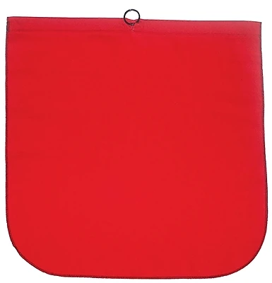 49893-11 Heavy Duty Red Cotton Safety Flag With Steel Wire Loop, 18 X 18 Inches