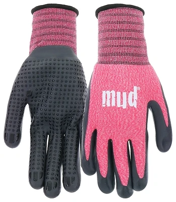 Mud MD31011W-WSM Nitrile Coated Watermelon Gloves, Women's Small/Medium