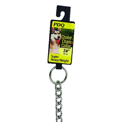 24 In. Chrome-plated Steel Heavy-weight Dog Choke Chain Collar