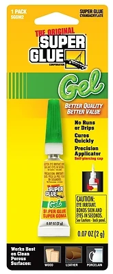 Super Glue 16023-48 Gel Adhesive, Clear, 2 Gram Tubes, Case of 48