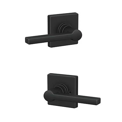 J10-sol-col Solstice Passage Door Lever Set With Decorative Colton Trim
