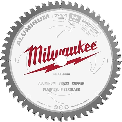7-1/4 In. D X 5/8 In. Carbide Tipped Circular Saw Blade 56 Teeth 1 Pk