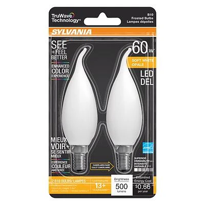 Truwave B10 E12 Led Bulb Soft White 60w Equivalent 2 Pk - Model 40781