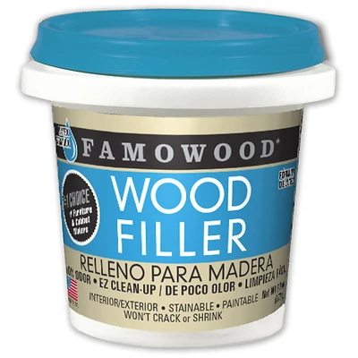 White Wood Filler 4 Oz. - Water-based Latex For Easy Repair And Patching