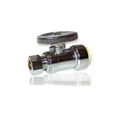 Lf944sr 0.5 In. Push Fittings 0.25 In. Od Chrome Plated Straight Valve