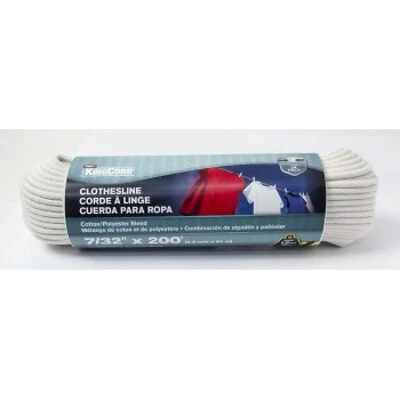 341901 7/32" X 200' Cotton & Polyester Diamond Braid Clothesline