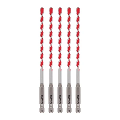 3/16 In. Shockwave Carbide Hammer Drill Bits 5-pack, Model 48-20-9157