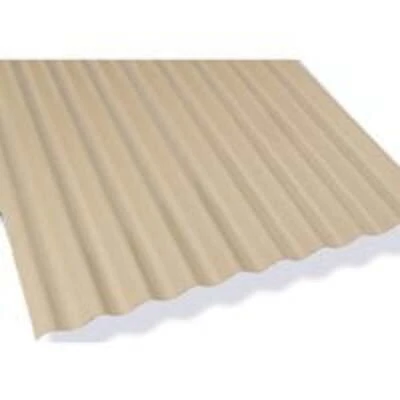 106619 Translucent Pvc Corrugated Roofing Panel 8ft X 26in Beige