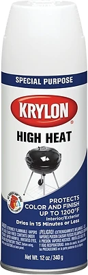 High Heat White Spray Paint 12 Oz - Flat Finish For Metal Surfaces