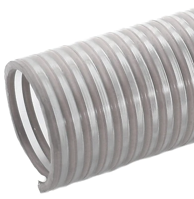 Flexible Suction Hose 2 In Id X 25 Ft, Clear Pvc, Contractor Grade