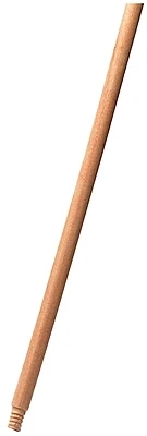 60 In. Natural Wood Broom Handle, 15/16 In. Diameter, Threaded Tip