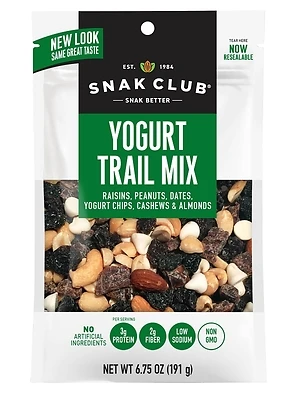 Snak Club Yogurt Trail Mix, Sweet and Salty Snack Mix, 7.5 Oz Bag