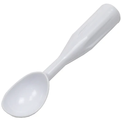 9.5 In. White Plastic Ice Cream Scoop With Ergonomic Handle