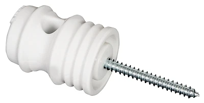 Zareba IWSD-Z Self-Drilling Electric Fence Insulator, White, Plastic