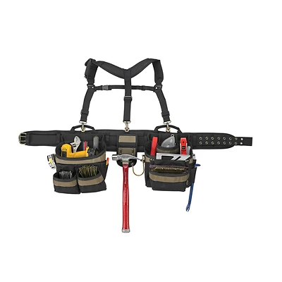 Clc 31 Pocket Heavy-duty Comfort Lift Rig Tool Belt 22.75 In. L X 29-46 In. H Black