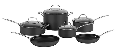 10-piece Chef's Classic Aluminum Cookware Set With Lids Model 66-10