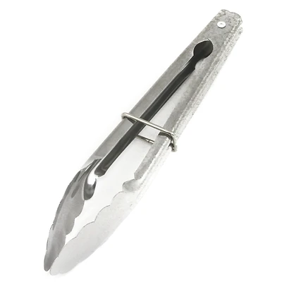 9 Inch Silver Stainless Steel Tongs - Model 21451 For Cooking And Serving