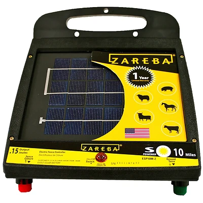 Zareba ESP10M-Z Solar Fence Charger, 0.15 J, 10 Mile Range