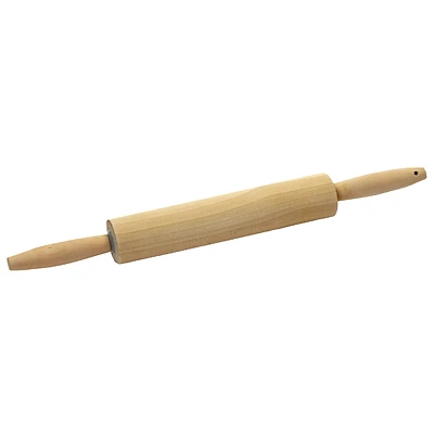 Chef Craft 21531 Wooden Rolling Pin With Pivoting Handles, 17 In.
