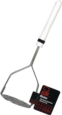 Chef Craft 12923 Stainless Steel Potato Masher, Black Handle, 10.25 In.
