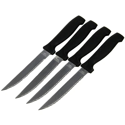 Chef Craft 4.5 In. Stainless Steel Steak Knife Set - 4 Piece With Abs Handles