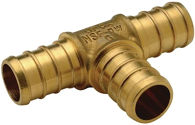 Apollo APXT1210PK Brass PEX Barb Tee, 1/2 In., 10-Pack