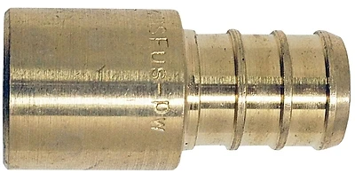 Apollo APXMS1212 Brass PEX Barb x Male Copper Sweat Adapter, 1/2 In.