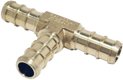 3/8 Inch Brass Pex Barb Tee Fitting For Apollo Pex Pipe