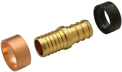 Apollo APXBC1212 Brass PEX Barb Coupling, 1/2 In., 200 PSI