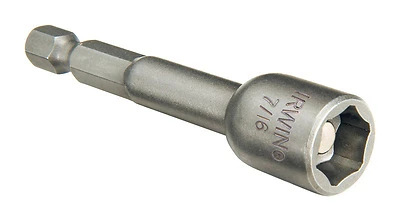 3/8 In. Drive Steel Nut Setter 2-9/16 In. Length Quick-change Hex Shank