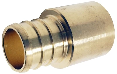 1-in Brass Pex Barb X 1-in Male Copper Sweat Adapter